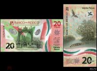 Лот: 19151245. Фото: 2. Мексика 20 песо 2021 года. Крокодил... Банкноты