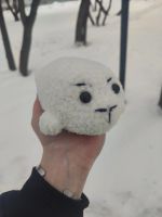 Лот: 22175076. Фото: 2. Тюлененок вязаная игрушка. Ручная работа