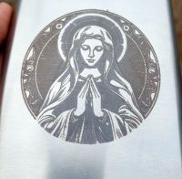 Лот: 25645323. Фото: 2. Фляжка нерж. Дева Мария, 236 мл... Посуда, кухонная утварь