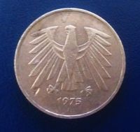 Лот: 19607073. Фото: 2. ФРГ 5 марок 1975 м.д. J KM# 140... Монеты