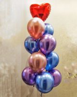 Лот: 14901294. Фото: 3. Хромированные шары с гелием (гелиевые... Красноярск
