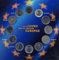 Лот: 8639744. Фото: 3. Набор монет 1 евро первых 12 стран... Коллекционирование, моделизм