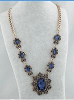 Лот: 5198821. Фото: 2. Колье Королева Виктория, синее. Ювелирные изделия, бижутерия, часы