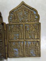 Лот: 25406466. Фото: 7. Складень 4-х створчатый.. Бронза...