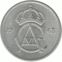 Лот: 14405178. Фото: 2. 25 эре. 1963 г. Монеты