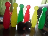 Лот: 1159387. Фото: 2. кегли пластмассовые 6 штук + 2... Игрушки