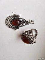Лот: 13674906. Фото: 2. Янтарь! Кольцо и подвеска. Ювелирные изделия, бижутерия, часы