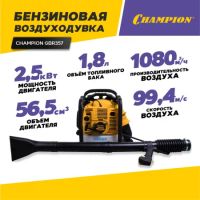 Лот: 20655898. Фото: 2. Воздуходувка CHAMPION GBR357... Инструмент и расходные