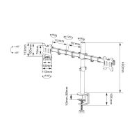 Лот: 25378557. Фото: 5. Кронштейн для мониторов Buro M052...