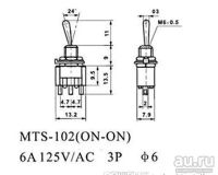 Лот: 17942596. Фото: 4. Тумблер MTS-103 1 секция (1 переключатель...