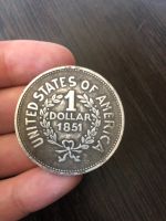Лот: 17751196. Фото: 2. 1 доллар 1851 год копия редкой... Монеты