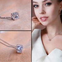 Лот: 7786334. Фото: 2. новая подвеска кубическая с камнем... Ювелирные изделия, бижутерия, часы