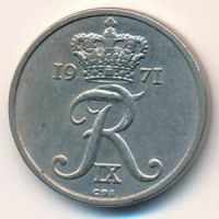 Лот: 8728489. Фото: 2. Дания 10 эре 1971 года. Монеты