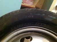 Лот: 4136775. Фото: 3. одна штамповка с резиной 4х100... Авто, мото, водный транспорт