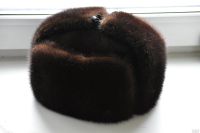 Лот: 18152640. Фото: 2. Шапка-ушанка норковая. Мужская одежда