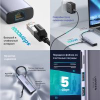 Лот: 24848665. Фото: 6. USB-хаб UGREEN USB-C Multifunction...