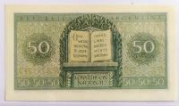 Лот: 20568036. Фото: 2. Аргентина 50 сентавос 1951 B серия... Банкноты
