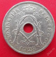 Лот: 2576703. Фото: 2. (№2124) 25 сантимов 1928 (Бельгия... Монеты