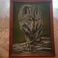 Лот: 8617579. Фото: 3. картина волк с 1 рубля!! много... Ручная работа