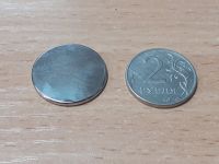 Лот: 25057200. Фото: 2. Магнит неодимовый круглый 25*2... Радиодетали  (электронные компоненты)