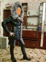 Лот: 8636132. Фото: 3. Красивый кожаный пуховик. Одежда, обувь, галантерея