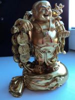 Лот: 5487453. Фото: 3. Будда Хотей стоящий, золотой 14... Сувениры, подарки