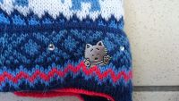 Лот: 8810067. Фото: 2. Зимняя синяя шапочка с помпоном... Одежда и аксессуары