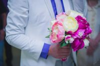 Лот: 4782630. Фото: 2. Букет невесты (пионы) ручной работы... Ручная работа