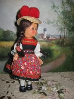Лот: 10534577. Фото: 2. Винтажная итальянская кукла в... Коллекционирование, моделизм