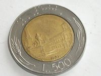 Лот: 7716487. Фото: 7. Монета 500 лир Италия 1991 архитектура...