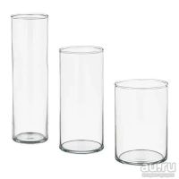 Лот: 12830296. Фото: 2. Набор ваз,3 штуки, прозрачное... Предметы интерьера