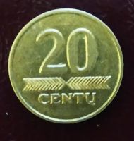 Лот: 19502520. Фото: 2. Литва 20 центов 2007 KM# 107. Монеты