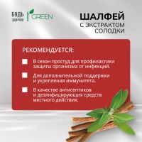 Лот: 25078713. Фото: 3. Будь Здоров Грин Шалфей с экстрактом... Красота и здоровье