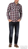 Лот: 13695765. Фото: 3. Мужская рубашка Slim Fit на клёпках... Одежда, обувь, галантерея