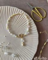 Лот: 25523275. Фото: 2. браслет анклет на ногу, с жемчугом. Ювелирные изделия, бижутерия, часы