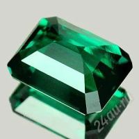 Лот: 839814. Фото: 2. Восьмиугольный искусственный изумруд... Ювелирные изделия, бижутерия, часы