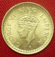 Лот: 11216148. Фото: 2. 1/4 рупии 1944 года Британская... Монеты