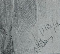 Лот: 14995970. Фото: 2. "Старушка" бумага карандаш Виноградов... Живопись, скульптура, фото