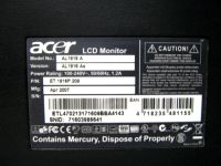Лот: 24962682. Фото: 4. Монитор ACER AL1916A. Красноярск