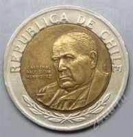 Лот: 1583144. Фото: 2. Чили. 500 песо 2001г. Биметалл... Монеты