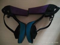 Лот: 12440848. Фото: 3. Женские замшевые цветные босоножки... Одежда, обувь, галантерея