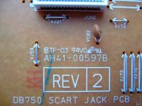 Лот: 12952459. Фото: 2. AH41-00597B DB750 SCART JACK PCB. Запчасти для бытовой техники