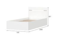 Лот: 25625431. Фото: 2. Кровать ЛОФТ ЛАЙТ 90х200 с Настилом... Мебель для спальни