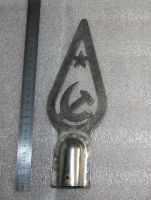 Лот: 25000348. Фото: 2. Навершие на знамя СССР серп и... Антиквариат