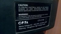 Лот: 13717441. Фото: 3. Телевизор Opta CTV2102. Бытовая техника