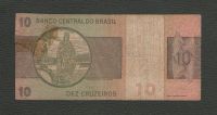 Лот: 15690535. Фото: 2. 10 крузейро 1970 года. Бразилия... Банкноты