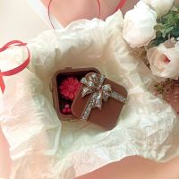 Лот: 21969858. Фото: 2. Шоколадная шкатулка с цветком... Кондитерские изделия, конфеты