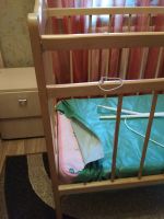 Лот: 14577524. Фото: 2. Кроватка детская с матрасом+постельное. Детская мебель