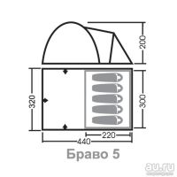 Лот: 9900811. Фото: 3. Кемпинговая палатка Нова Тур Браво-5. Туризм, охота, рыбалка, самооборона