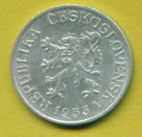 Лот: 8799402. Фото: 2. Чехословакия 25 геллеров 1953... Монеты